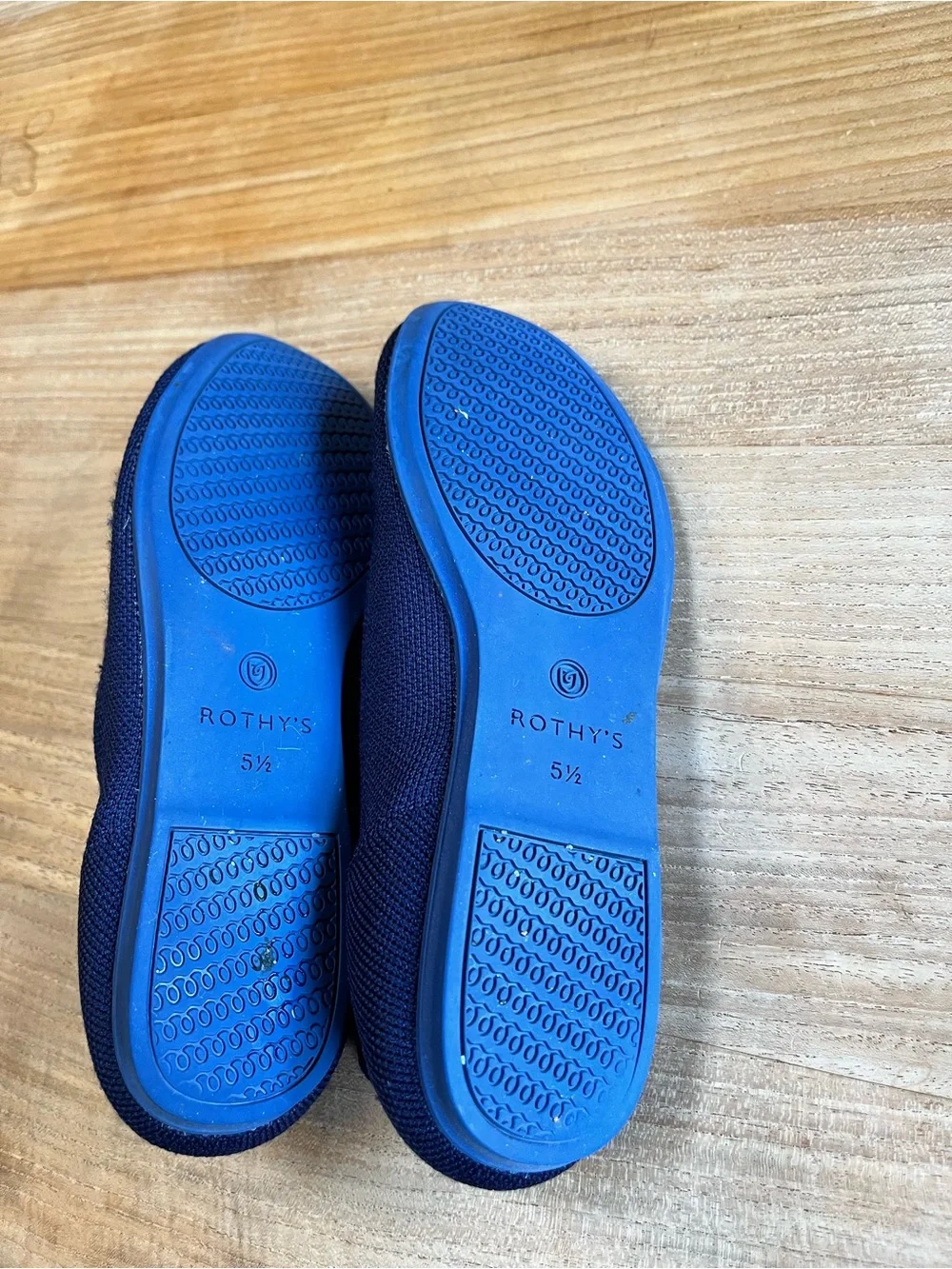 Rothy's Flats in Maritime Navy Blue Knit Machine Washable - 5.5
